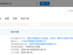 突發！環華氫能1500萬股權被凍結